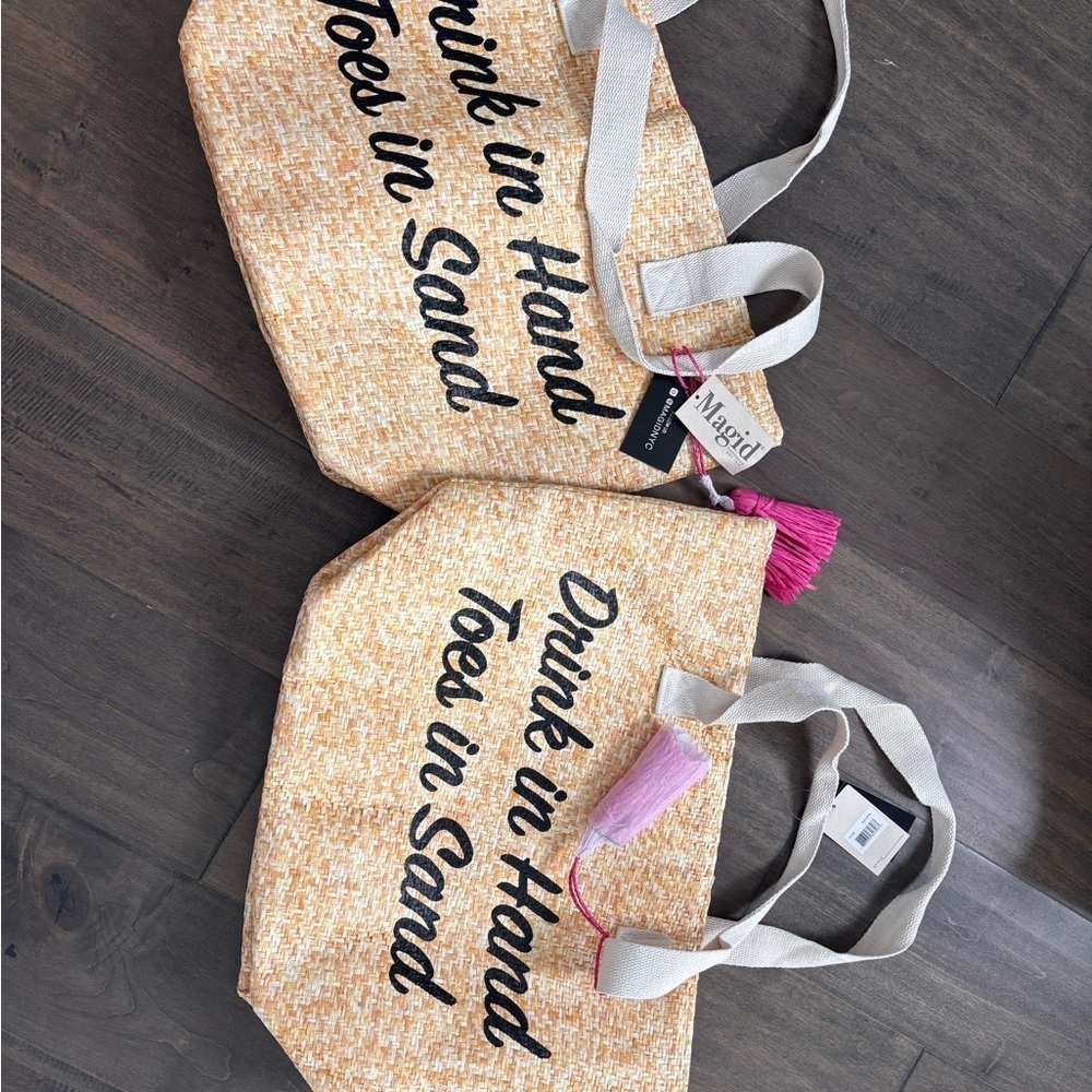 Woven Beach Tote with Fun Quote - Picture 2 of 6